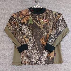 Scent-Lok Mossy Oak Camo Base Slayers Shirt Men's XL Hunting Mock Neck